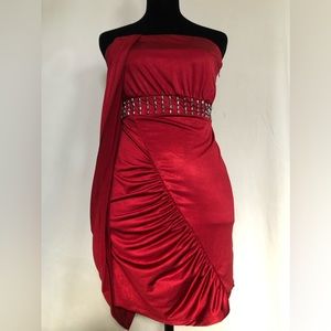 Fancy Red Runway Dress